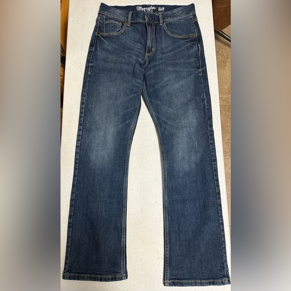 Wrangler Mens 31x32 Retro Slimfit Fit Bootcut